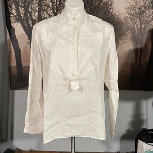 Ralph Lauren White Linen Blouse - 12P
